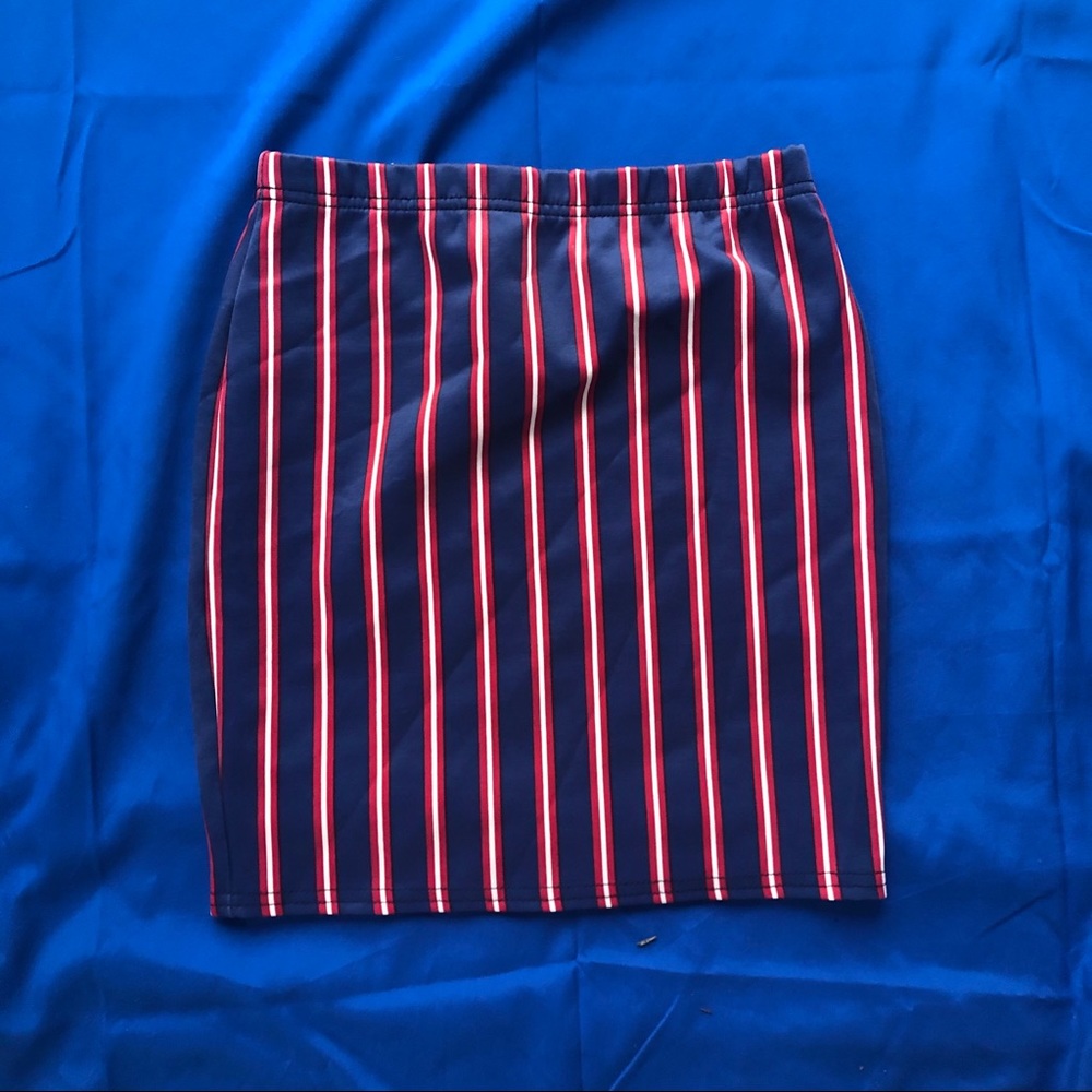 striped mini skirt boohoo